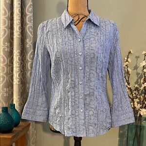 JM Collection Petite Ruched Sparkle Blouse 12P